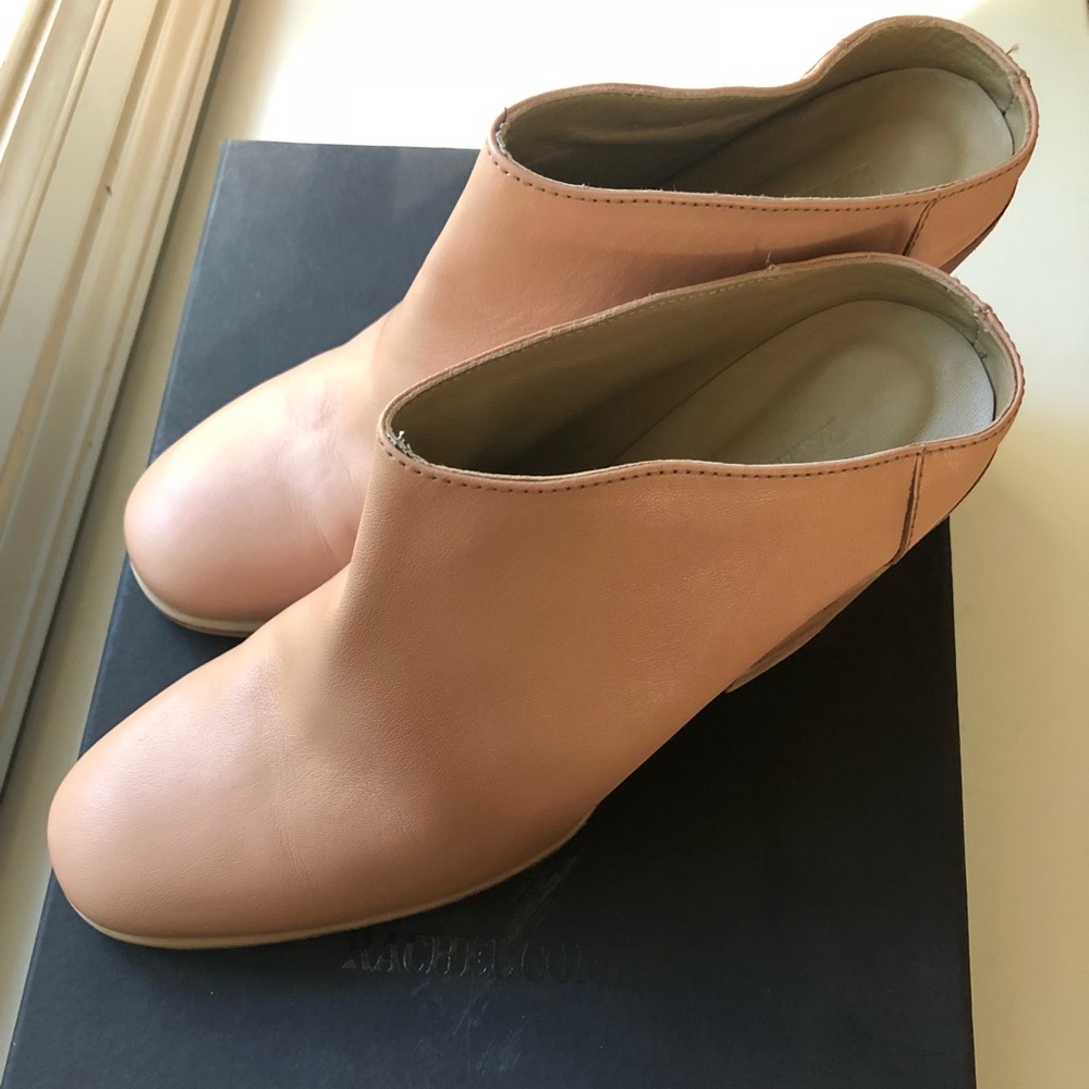 Rachel Comey Mars Mules in Polished Clay 7.5